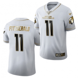 Arizona Cardinals Larry Fitzgerald #11 White Gold 100th Season Jersey