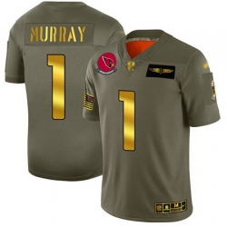 Cardinals 1 Kyler Murray Camo Gold Men Stitched Football Limited 2019 Salute To Service Jersey