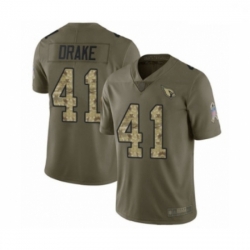 Men Arizona Cardinals #41 Kenyan Drake Limited Olive Camo 2017 Salute to Service Football Jersey