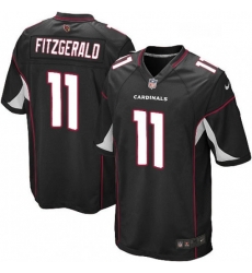 Men Nike Arizona Cardinals 11 Larry Fitzgerald Game Black Alternate NFL Jersey