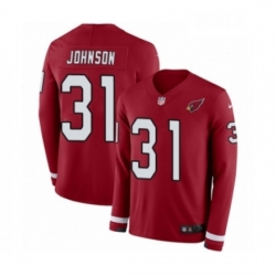 Men Nike Arizona Cardinals 31 David Johnson Limited Red Therma Long Sleeve NFL Jersey