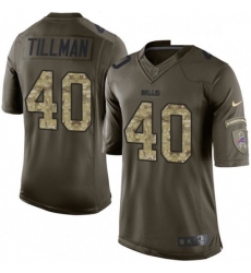 Men Nike Arizona Cardinals 40 Pat Tillman Elite Green Salute to Service NFL Jersey