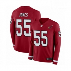 Men Nike Arizona Cardinals 55 Chandler Jones Limited Red Therma Long Sleeve NFL Jersey