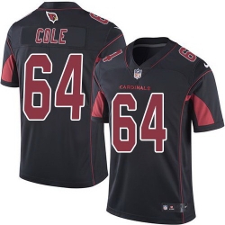 Nike Cardinals 64 Mason Cole Black Color Rush Limited Jersey