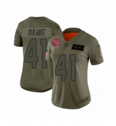 Women's Arizona Cardinals #41 Kenyan Drake Limited Olive 2019 Salute to Service Football Jersey