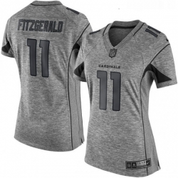 Womens Nike Arizona Cardinals 11 Larry Fitzgerald Limited Gray Gridiron NFL Jersey