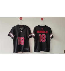 Youth Arizona Cardinals 18 Marvin Harrison Jr Black 2024 Draft F U S E Vapor Untouchable Limited Stitched Football Jersey