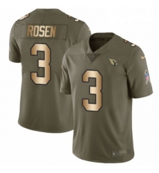 Youth Nike Arizona Cardinals 3 Josh Rosen Limited OliveGold 2017 Salute to Service NFL Jersey