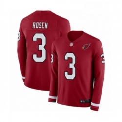 Youth Nike Arizona Cardinals 3 Josh Rosen Limited Red Therma Long Sleeve NFL Jersey