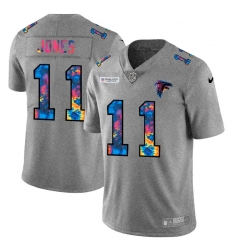 Atlanta Falcons 11 Julio Jones Men Nike Multi Color 2020 NFL Crucial Catch NFL Jersey Greyheather