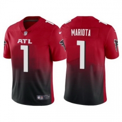 Men Atlanta Falcons 1 Marcus Mariota Red Black Vapor Untouchable Limited Stitched jersey