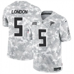 Men Atlanta Falcons 5 Drake London 2024 F U S E Arctic Camo Salute To Service Limited Stitched Football Jersey