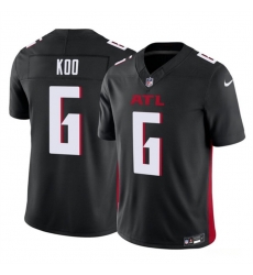 Men Atlanta Falcons 6 Younghoe Koo Black 2023 F U S E  Vapor Untouchable Limited Stitched Football Jersey