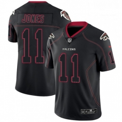 Men Nike Atlanta Falcons 11 Julio Jones Limited Lights Out Black Rush NFL Jersey