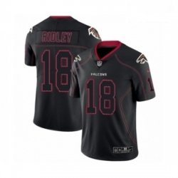 Men Nike Atlanta Falcons 18 Calvin Ridley Limited Lights Out Black Rush NFL Jersey