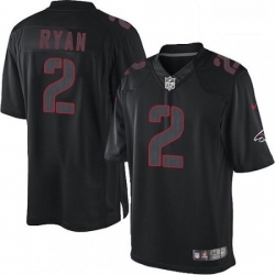 Men Nike Atlanta Falcons 2 Matt Ryan Limited Black Impact NFL Jersey