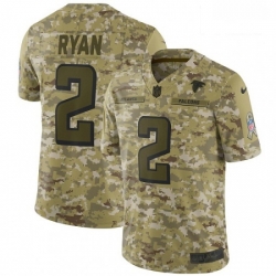 Men Nike Atlanta Falcons 2 Matt Ryan Limited Camo 2018 Salute to Service NFL Jersey