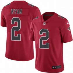 Men Nike Atlanta Falcons 2 Matt Ryan Limited Red Rush Vapor Untouchable NFL Jersey