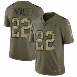 Men Nike Atlanta Falcons 22 Keanu Neal Limited OliveCamo 2017 Salute to Service NFL Jersey