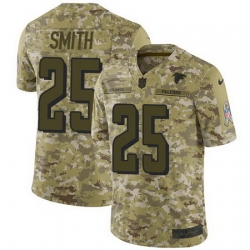 Nike Falcons #25 Ito Smith Camo Mens Stitched NFL Limited 2018 Salute To Service Jersey