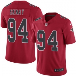 Nike Falcons #94 Deadrin Senat Red Mens Stitched NFL Limited Rush Jersey