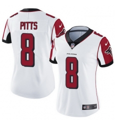 Women Nike Atlanta Falcons 8 Kyle Pitts White Women Stitched NFL Vapor Untouchable Limited Jersey