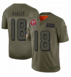 Womens Atlanta Falcons 18 Calvin Ridley Limited Camo 2019 Salute to Service Football Jersey