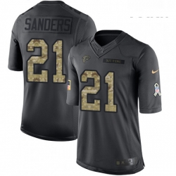 Youth Nike Atlanta Falcons 21 Deion Sanders Limited Black 2016 Salute to Service NFL Jersey