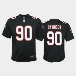 youth marlon davidson atlanta falcons black throwback game jersey 