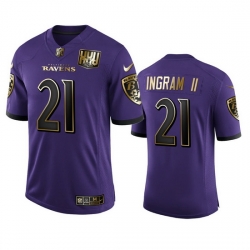 Baltimore Ravens 21 Mark Ingram II Men Nike Purple Team 25th Season Golden Limited NFL Jersey