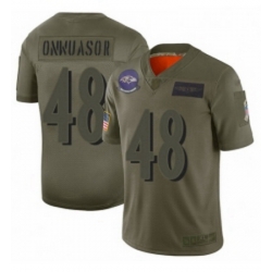 Men Baltimore Ravens 48 Patrick Onwuasor Limited Camo 2019 Salute to Service Football Jersey