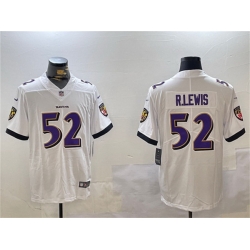 Men   Baltimore Ravens 52 Ray Lewis White Vapor Untouchable Limited Football Jersey