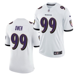 Men Baltimore Ravens 99 Odafe Oweh White 2021 Limited Football Jersey