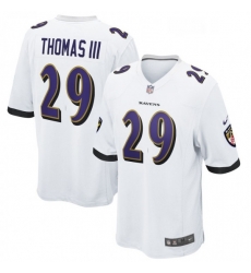 Mens Baltimore Ravens 29 Earl Thomas Nike White Game Jersey