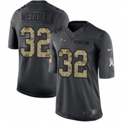 Mens Nike Baltimore Ravens 32 Eric Weddle Limited Black 2016 Salute to Service NFL Jersey