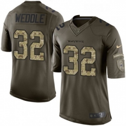 Mens Nike Baltimore Ravens 32 Eric Weddle Limited Green Salute to Service NFL Jersey