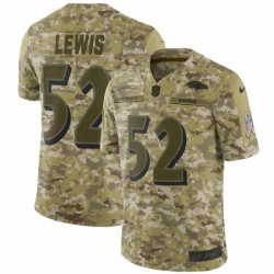 Mens Nike Baltimore Ravens 52 Ray Lewis Limited Camo 2018 Salute to Service NFL Jersey