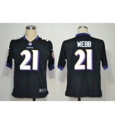 Nike Baltimore Ravens 21 Lardarius Webb Black Game NFL Jersey