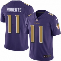 Nike Ravens 11 Seth Roberts Purple Men Stitched NFL Limited Rush Jersey