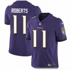 Nike Ravens 11 Seth Roberts Purple Team Color Men Stitched NFL Vapor Untouchable Limited Jersey