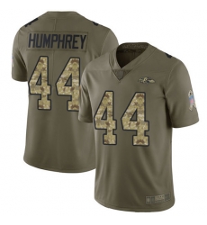 Ravens 44 Marlon Humphrey Olive Camo Mens Stitched Football Limited 2017 Salute To Service Jersey