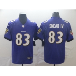 Ravens 83 Willie Snead IV Purple Vapor Untouchable Limited Jersey