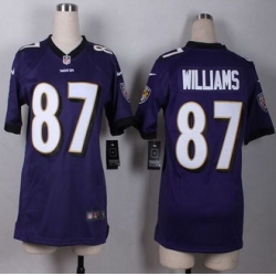 Women New Ravens #87 Maxx Williams Purple Team Color Stitched NFL New Elite jersey