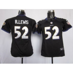 Women Nike Baltimore Ravens 52 R.lewis Black Nike NFL Jerseys