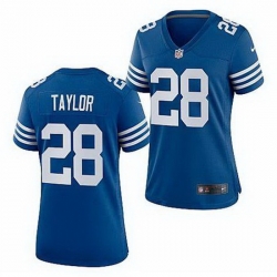 Women jonathan taylor indianapolis colts #28 royal Vapor Limted jersey