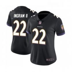 Womens Baltimore Ravens 22 Mark Ingram II Black Alternate Vapor Untouchable Limited Player Football Jersey