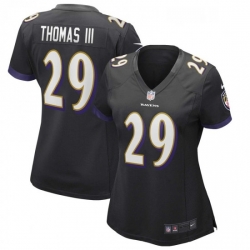 Womens Baltimore Ravens 29 Earl Thomas Nike Black Game Jersey