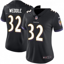 Womens Nike Baltimore Ravens 32 Eric Weddle Black Alternate Vapor Untouchable Limited Player NFL Jersey