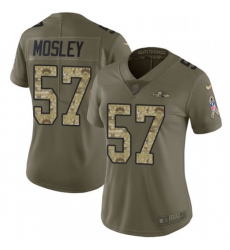 Womens Nike Baltimore Ravens 57 CJ Mosley Limited OliveCamo Salute to Service NFL Jersey