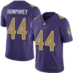 Ravens 44 Marlon Humphrey Purple Youth Stitched Football Limited Rush Jersey